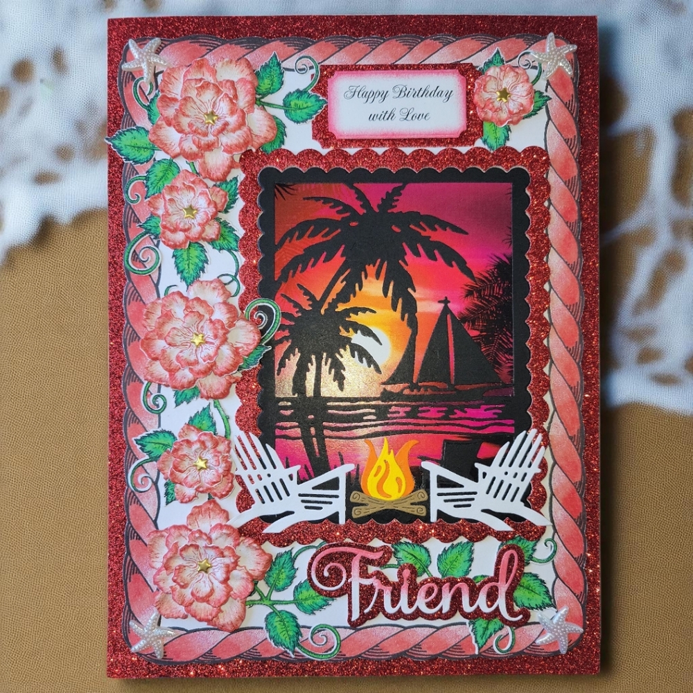 NWT CUSTOM HAND CRAFTED AMISH ARTIST FRAMEABLE LOVER'S BIRTHDAY FRIENDSHIP CARD